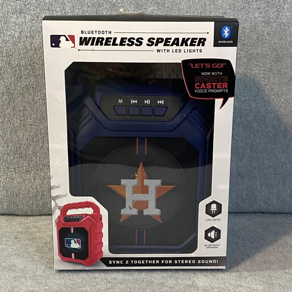 SOAR MLB Houston Astros Bluetooth Speaker Navy Blue LED Wireless NEW‎ NIB